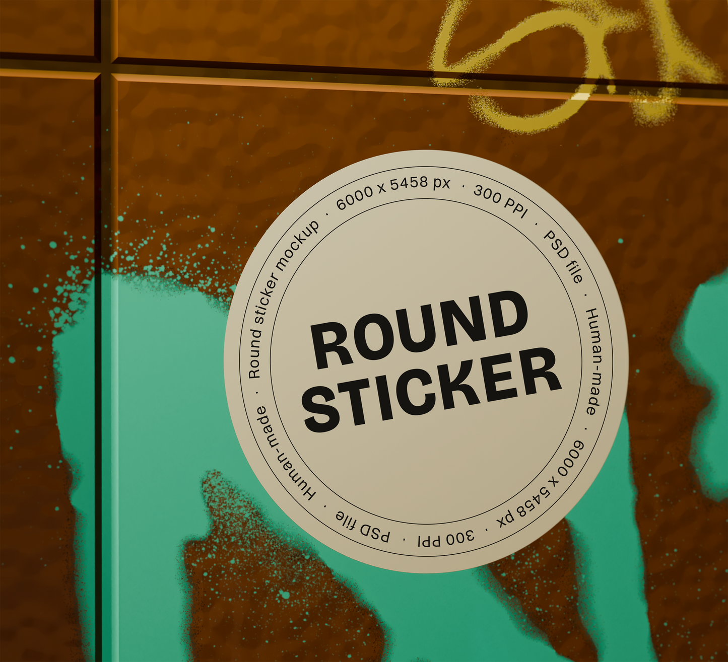 Round Sticker Mockup M01_E003