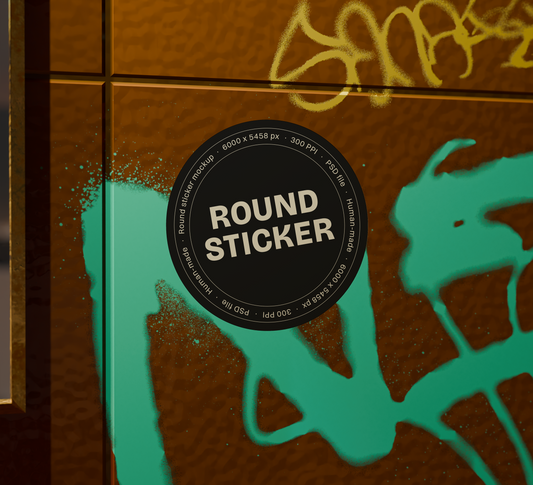 Round Sticker Mockup M01_E003