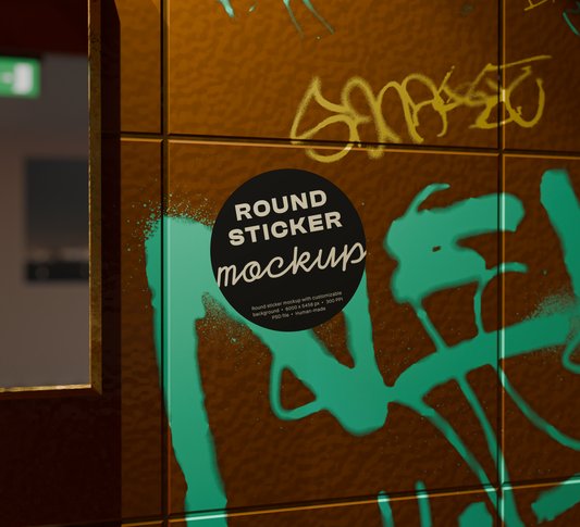 Round Sticker Mockup M01_E003