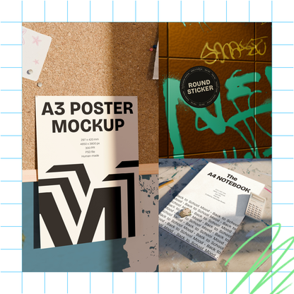'Back to School' mockup csomag – 3 db mockup – Egyéni licenc