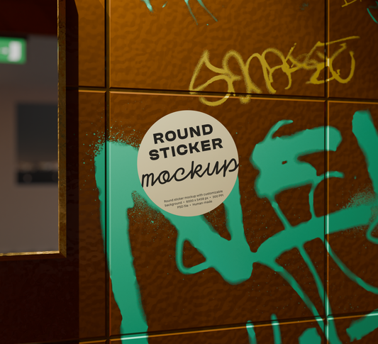 Round Sticker Mockup M01_E003
