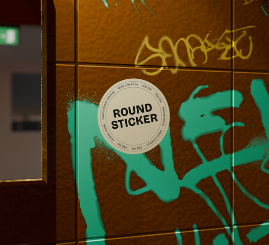 Round Sticker Mockup M01_E003